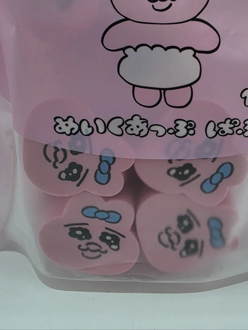 Tamagotchi Opanchu Usagi Bunny Die Cut Makeup Sponge Puff Pink